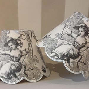 Abat-jour Toile de Jouy Anthracite